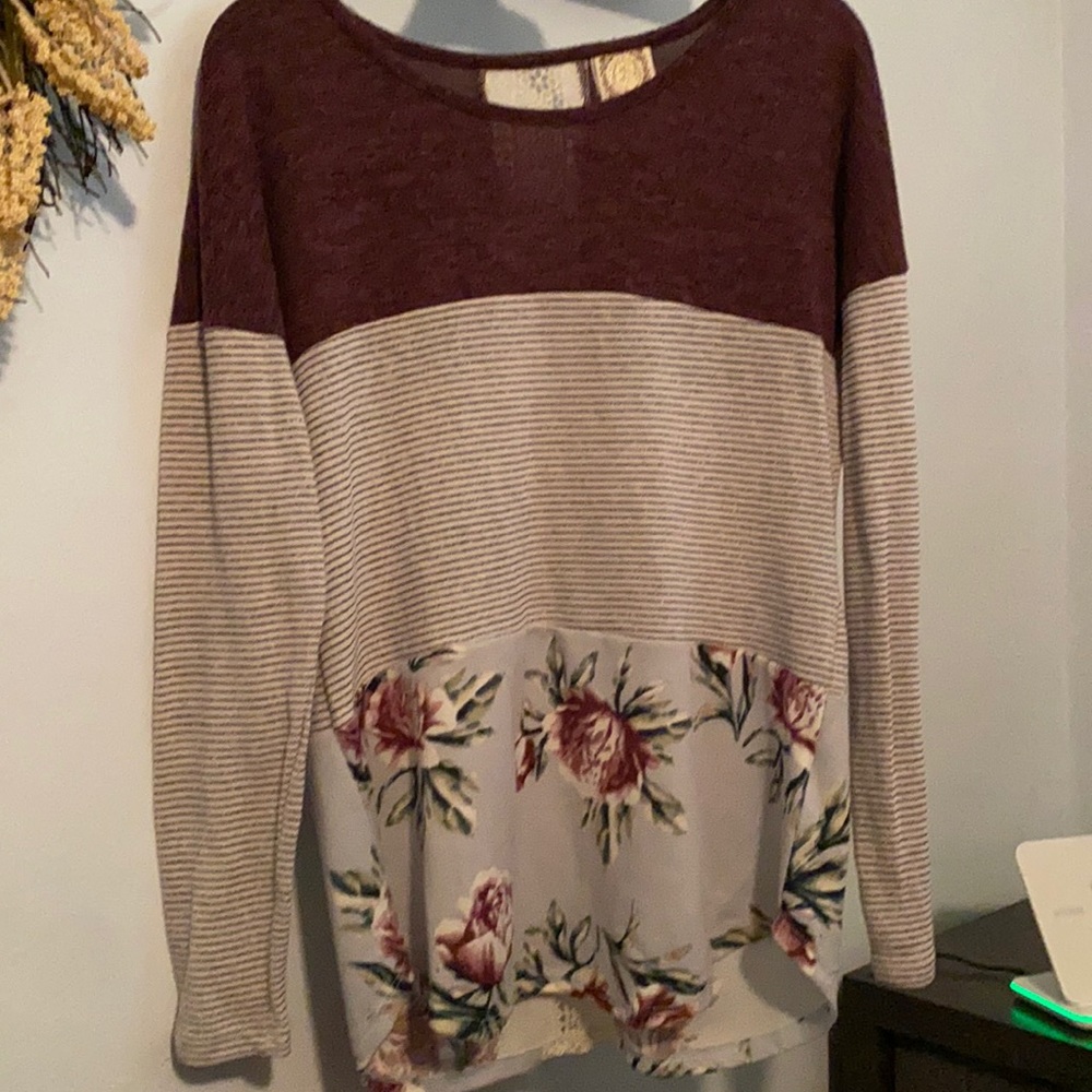 Long Sleeve Blouse with design on the back